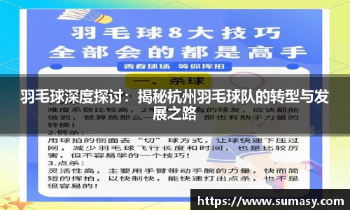 羽毛球深度探讨：揭秘杭州羽毛球队的转型与发展之路